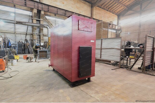 Дровяной котел 0.5 МВт с большой топкой твердотопливный