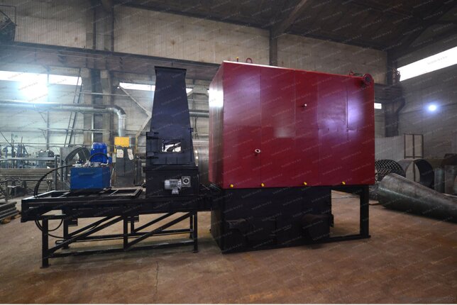 Котел 0.8 МВт на опилках с автоматической подачей