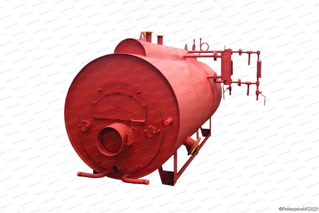 Газовый паровой жаротрубный котел 0.3 тонны пара в час 170 С